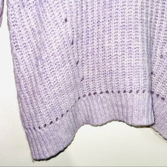 American Eagle Light Purple High Neck Chunky Knit Tunic Sweater Medium Women’s - Picture 4 of 10